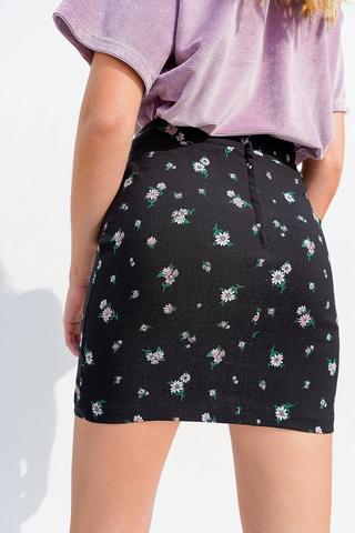 Floral Bodycon Mini Skirt
