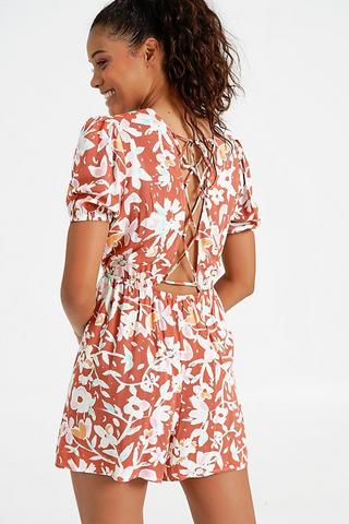 Floral Tie Back Playsuit