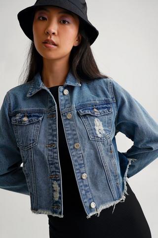 Black denim shop jacket mr price