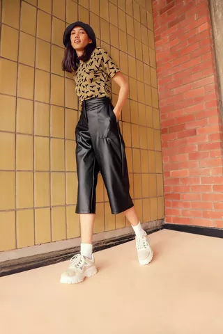 Pleather Culottes