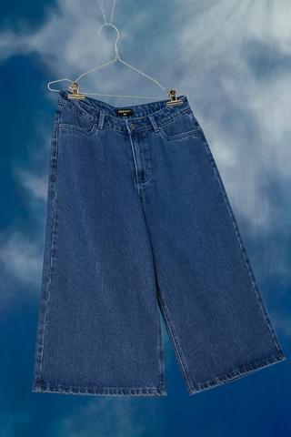 Cropped Wide Leg Denim