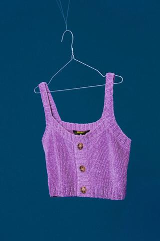 Chenille Knitted Crop Top