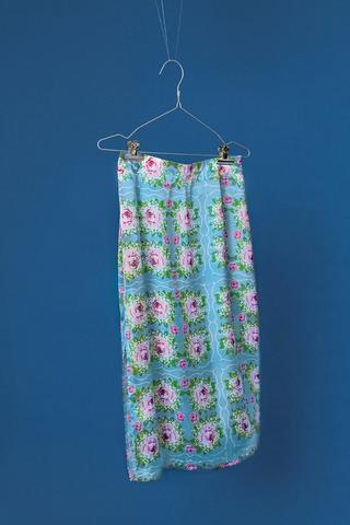 Satin Floral Skirt