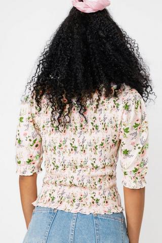 Floral Puff Sleeve Top