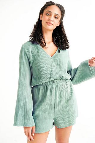 Bell Sleeve Wrap Top