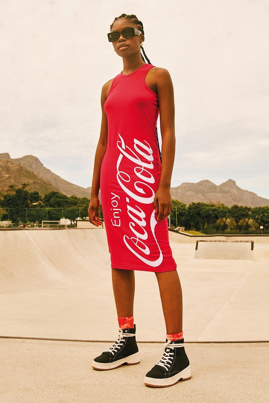 Coca cola shop red dress