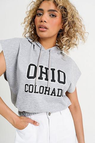 Statement Sleeveless Hoodie