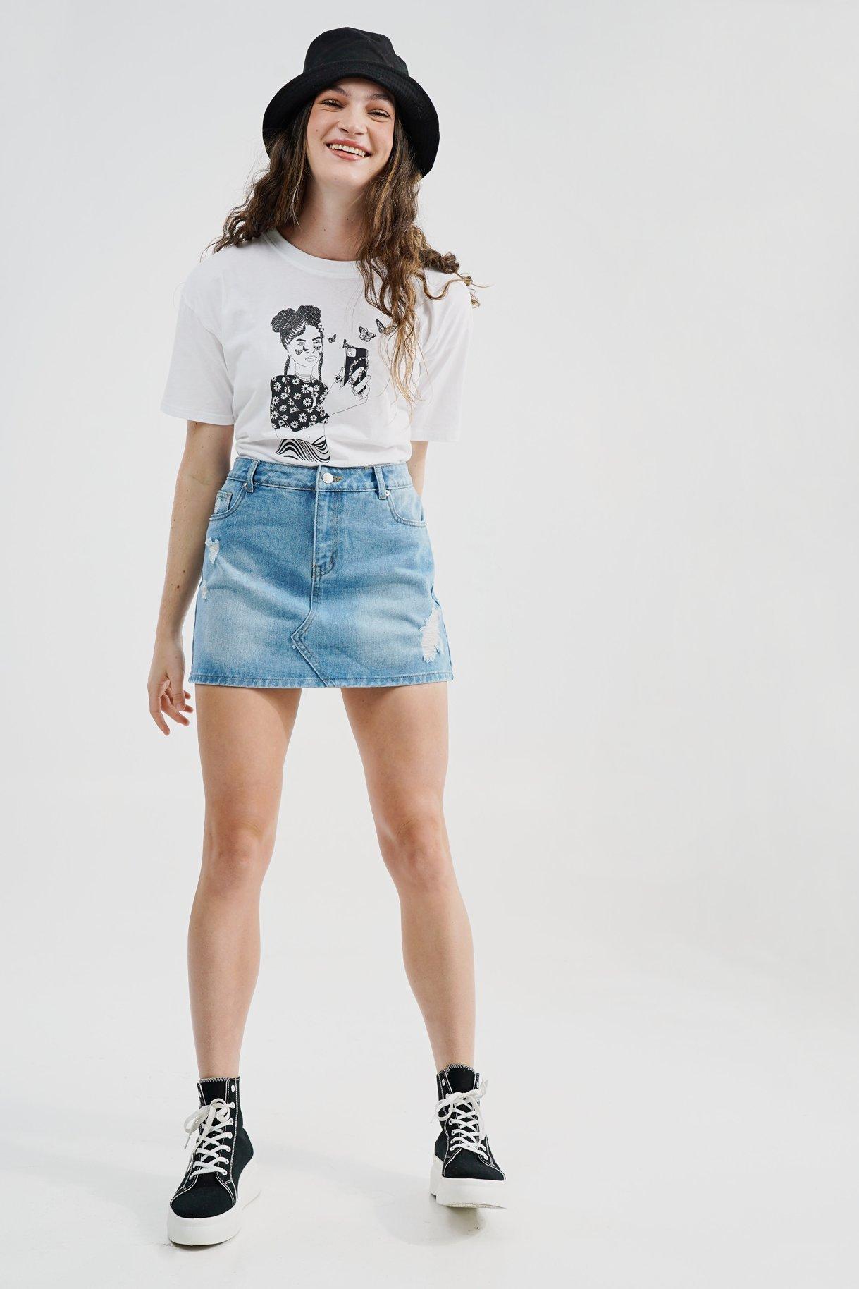 Jean skirts at mr hot sale price