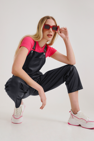 Pleather Dungaree
