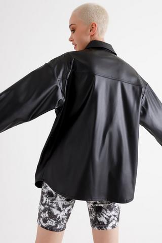 Pleather Slouchy Shirt
