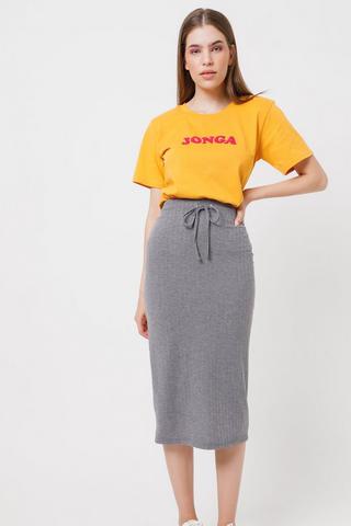 Ribbed Bodycon Skirt