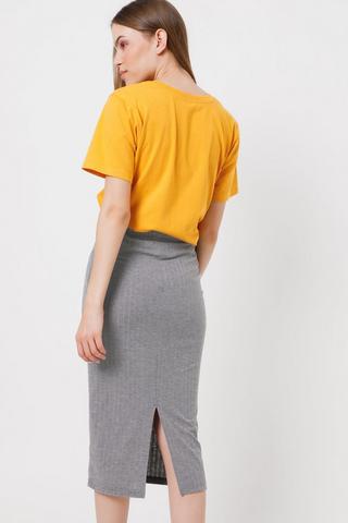 Ribbed Bodycon Skirt