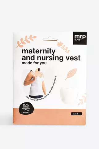 Maternity + Nursing Vest Small White