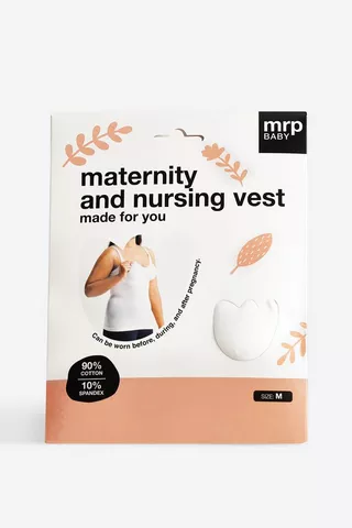 Maternity + Nursing Vest Medium White