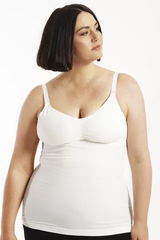 Maternity + Nursing Vest Large White
