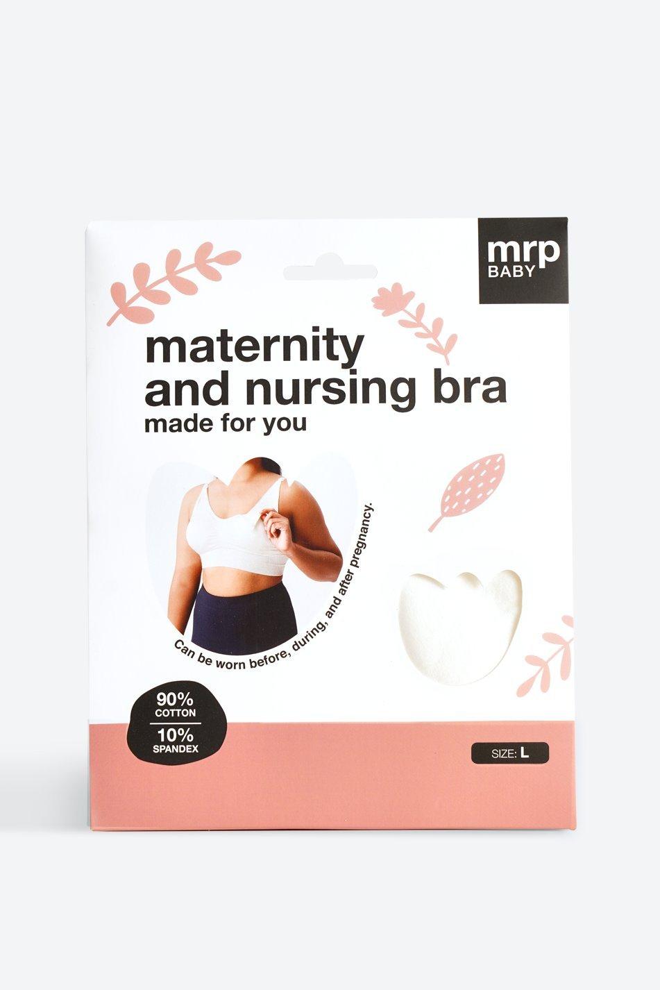 Maternity + Nursing Bra Large White