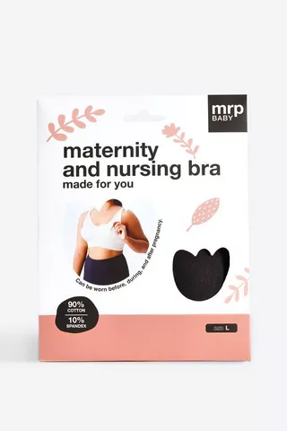 Maternity + Nursing Bra Large Black