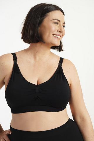 Maternity + Nursing Bra Large Black