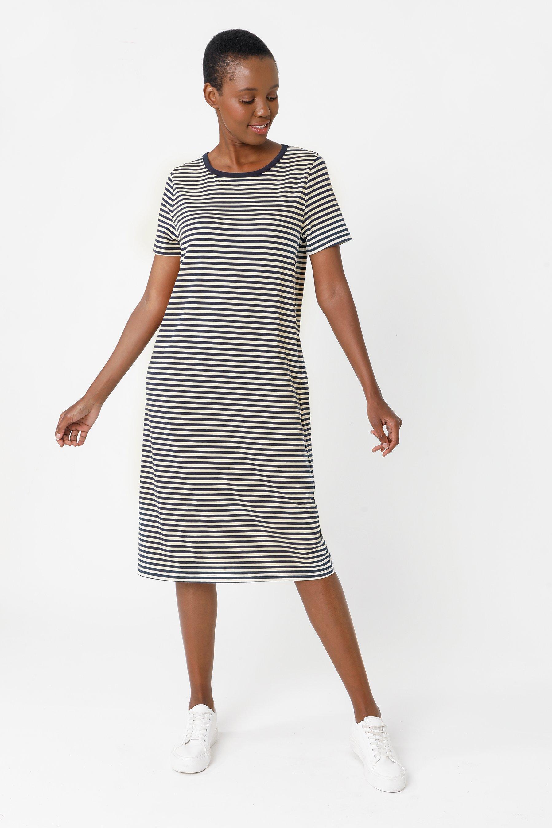 Striped t deals shirt dress