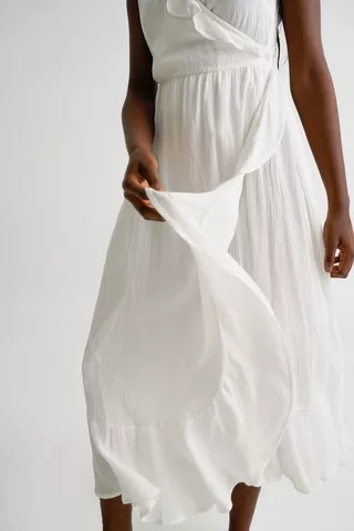 Textured Wrap Dress