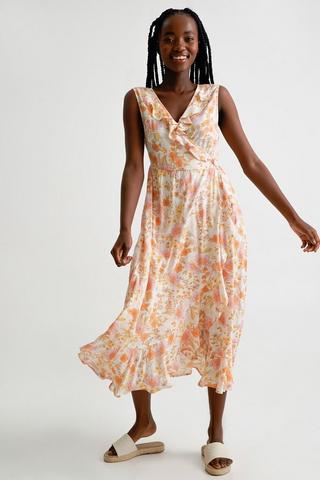 Textured Wrap Dress