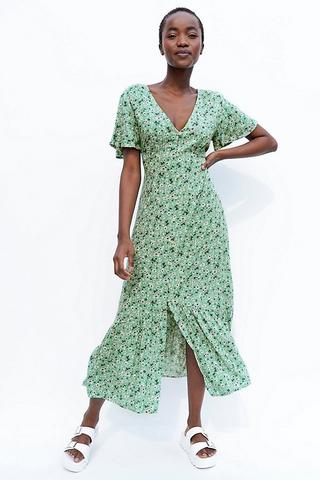 Front button cheap maxi dress