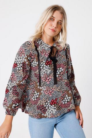 Floral Peasant Blouse