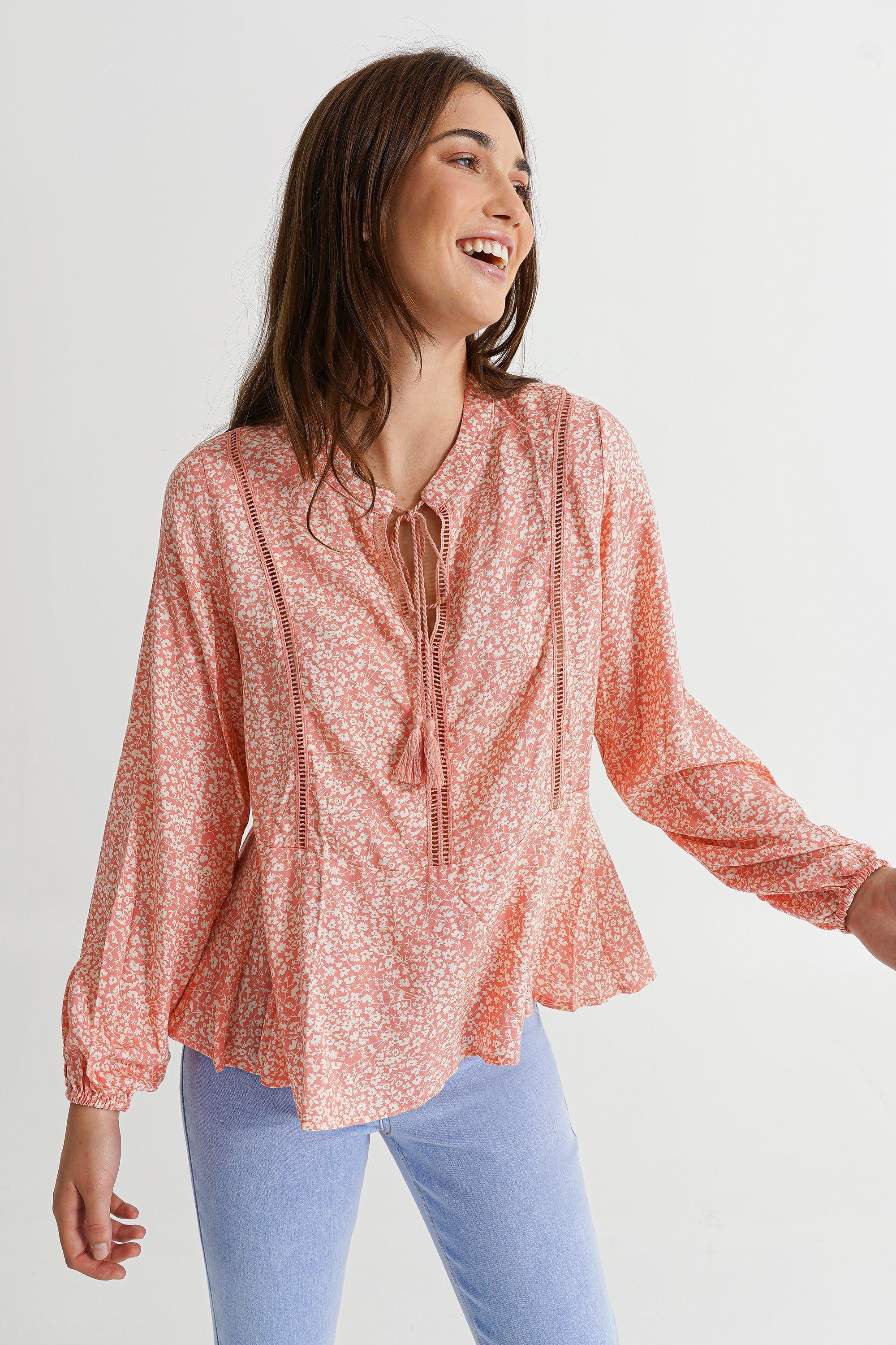 Heirloom Embroidered Peplum Blouse