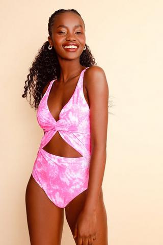 Cut out tie on sale swimsuit