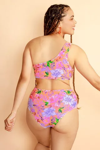 Floral One Shoulder Swimsuit