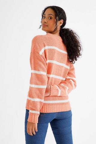 Stripe Chenille Pullover