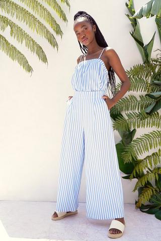 Stripe Wide Leg Pants