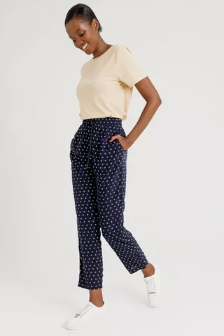 Pattern Tappered Pants