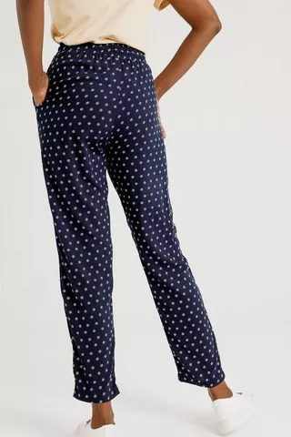 Pattern Tappered Pants