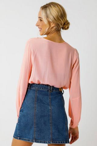 Denim A-line Skirt