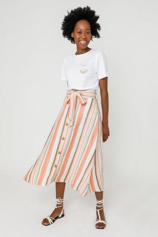 Button up midi skirt hotsell