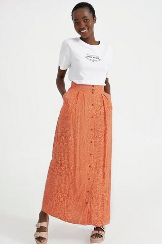 Button hotsell skirt maxi