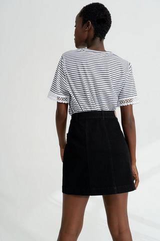 Denim Button Up Skirt