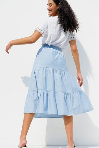 Tiered Midi Skirt