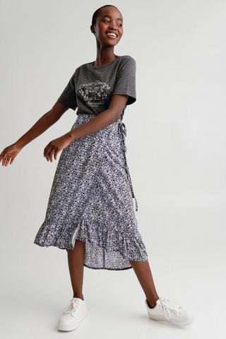 Mint velvet a-line midi skirt black hotsell