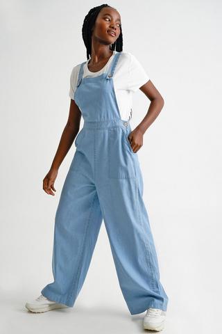 Carrie Linen Dungaree Blue – NRBY