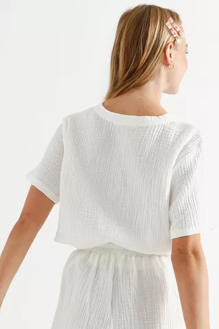 Textured Boxy Top