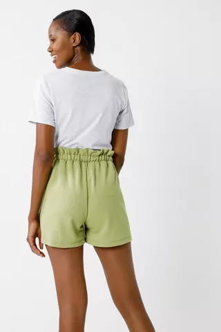 Paperbag Fleece Shorts
