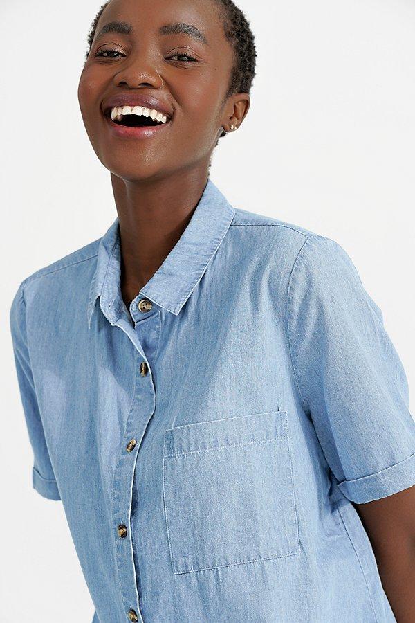 Chambray button outlet up dress