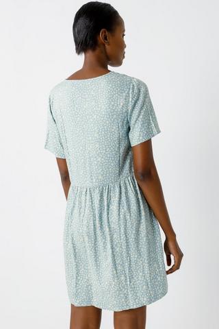 Floral Tiered Shirt Dress