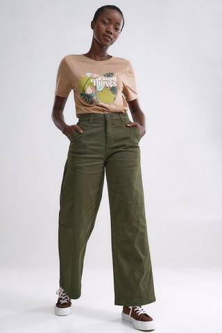 Wide Leg Chino Pants