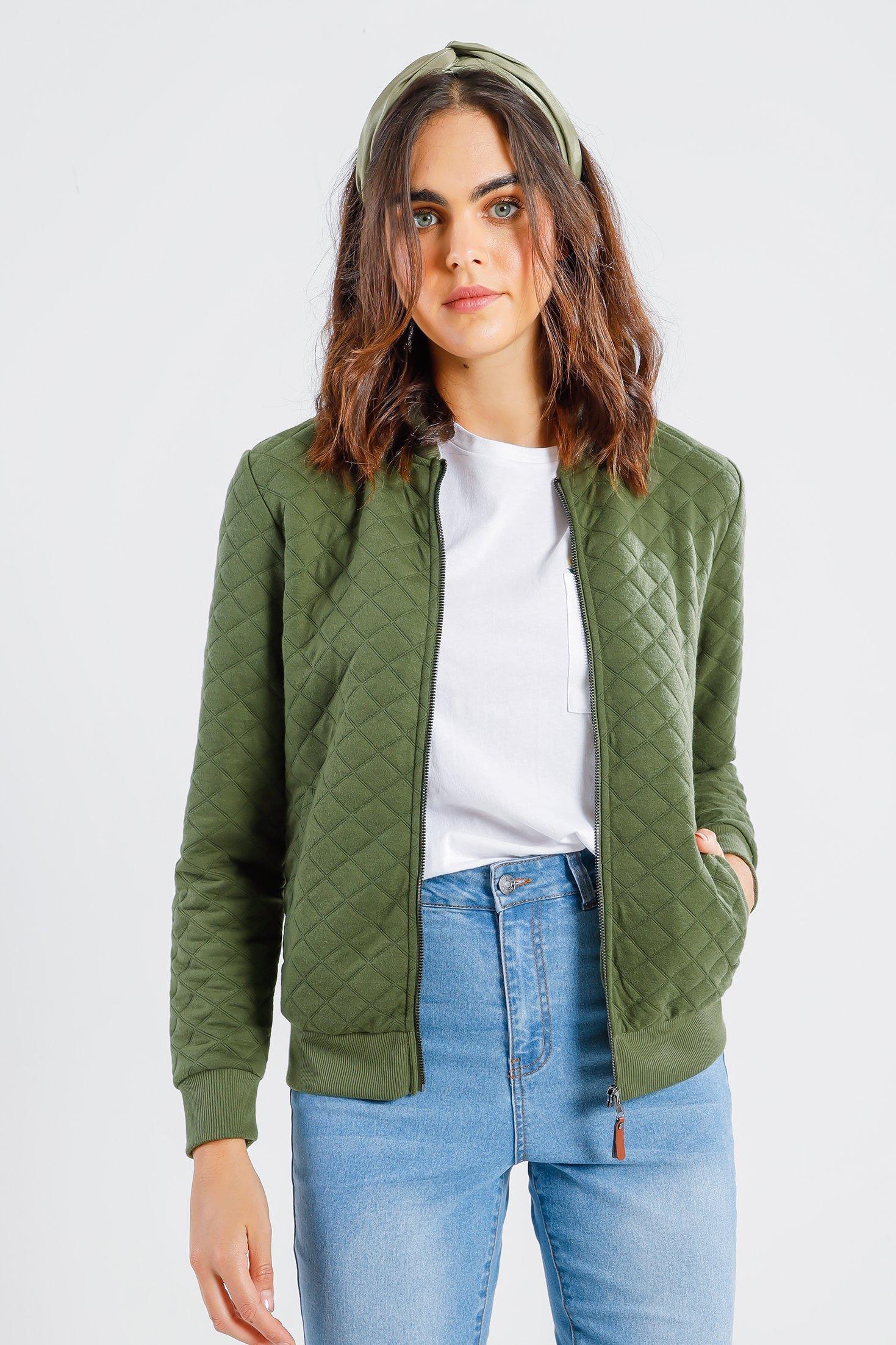 Quilted Bomber Jacket