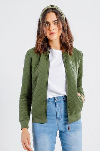 Quilted Bomber Jacket