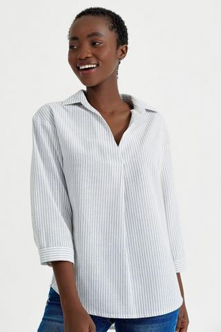 Henley over 2024 dress shirt