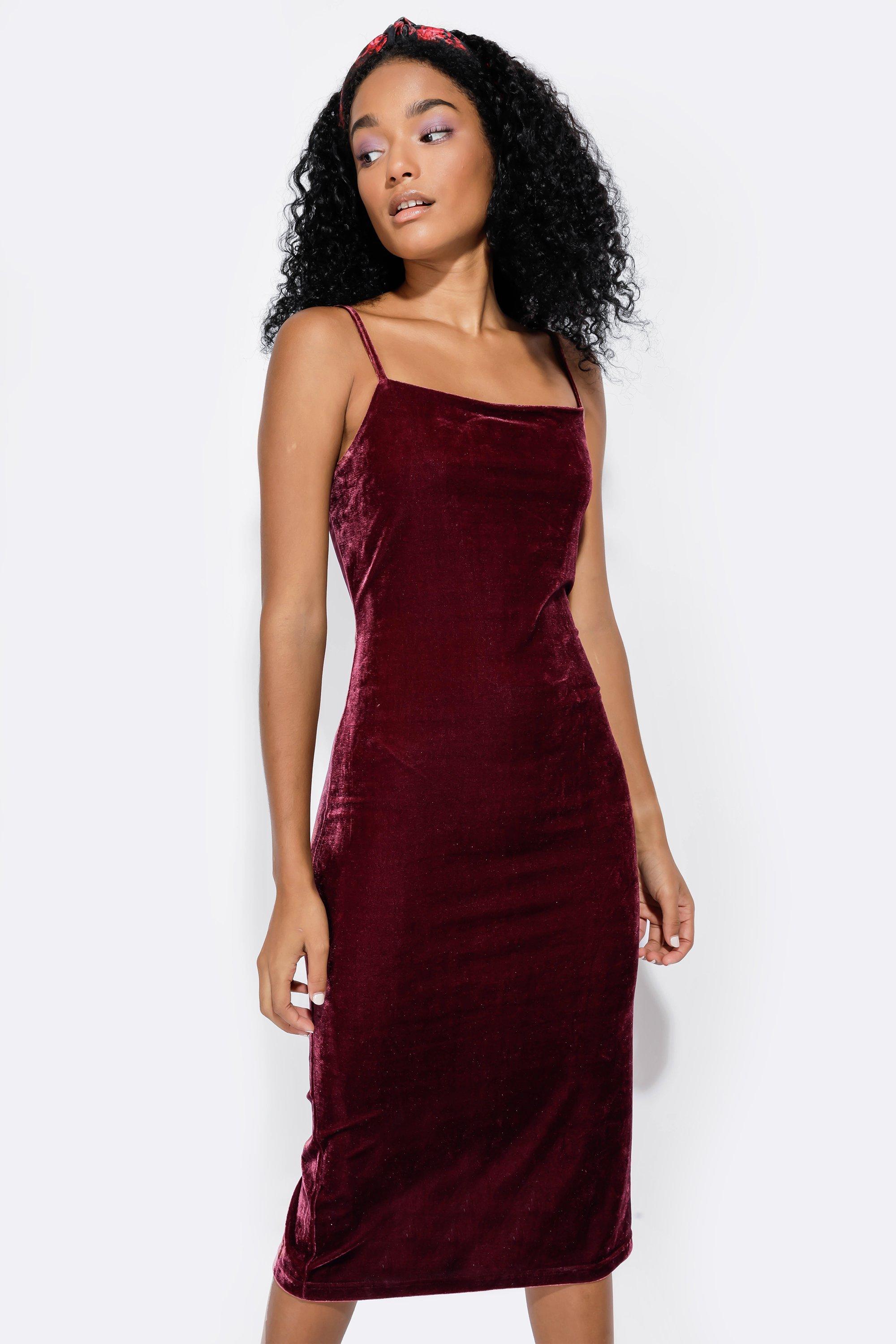 Velour Bodycon Dress